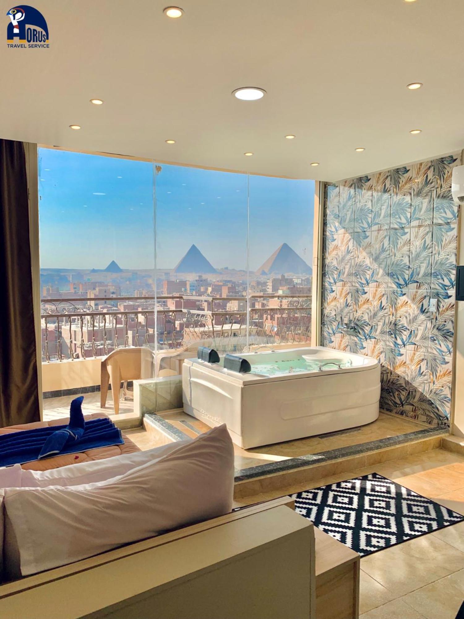 Horus Horizon Inn Pyramids View Kafret el-Gabal Exteriör bild